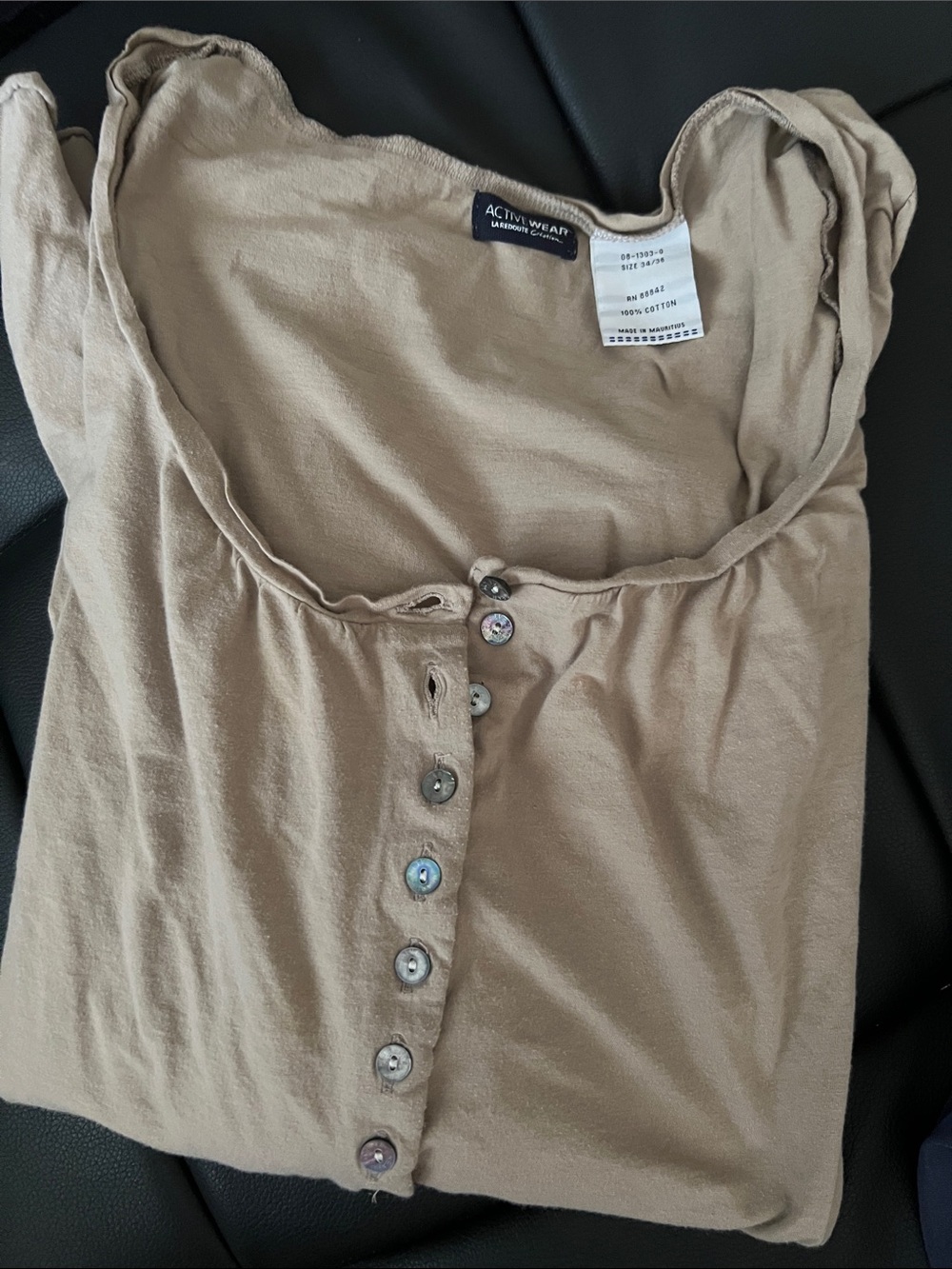 $10Gift😍🍭 NEW Women's Long Sleeve Button-Front Tunic in Sand Tan color